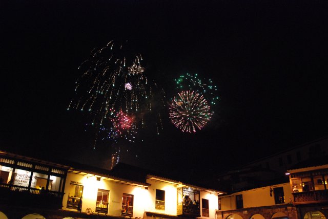 Feux d'artifices, fiestas del Cusco