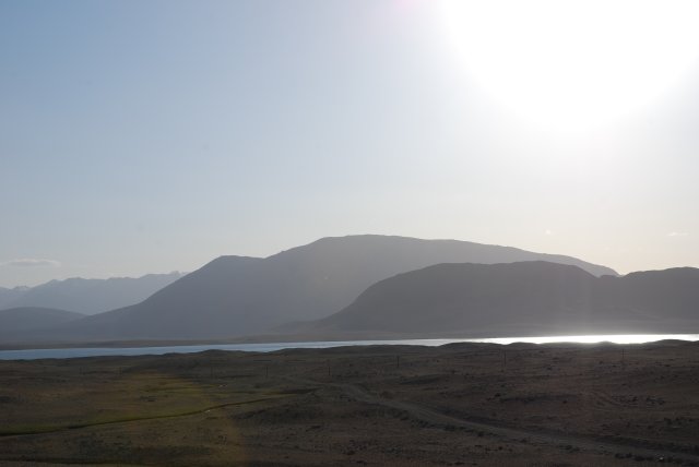Coucher de soleil sur le lac Sassyk Kol